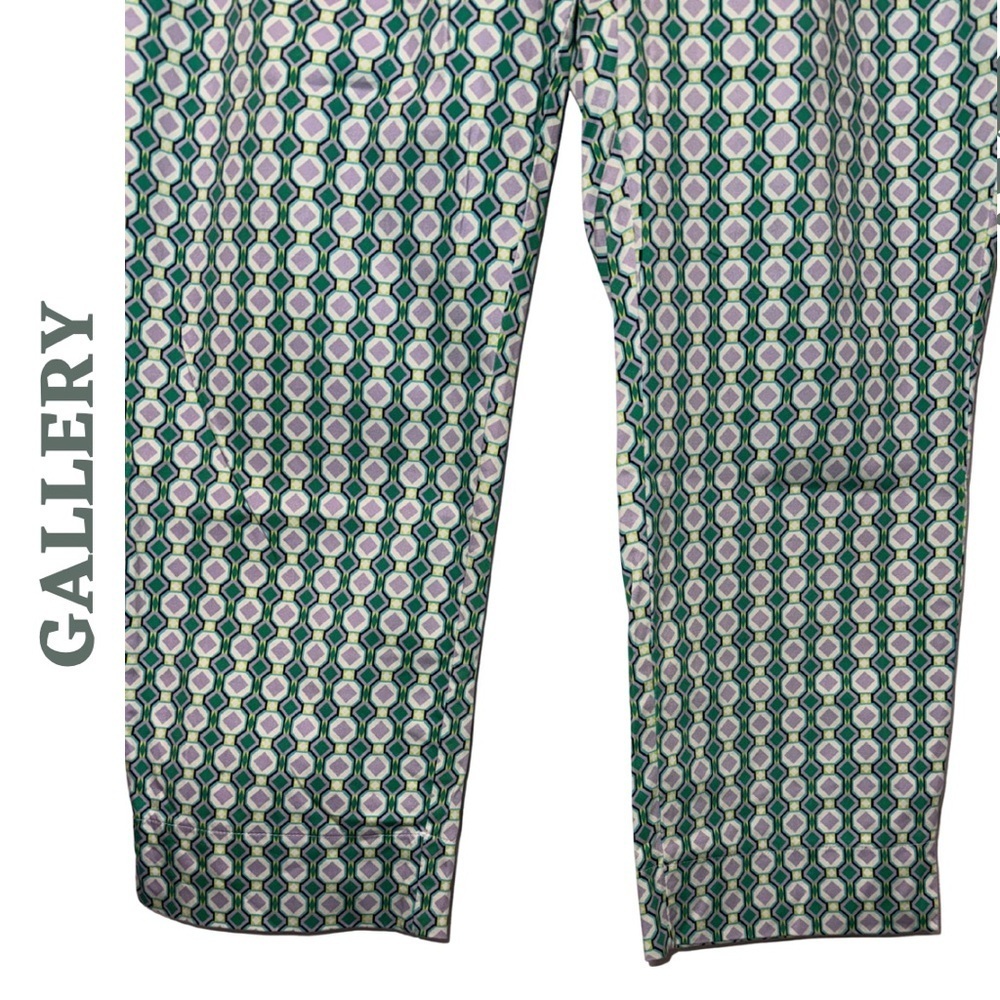 Gallery Geo Print Ankle Pants UK 18 US 14 Stretch - Picture 4 of 6
